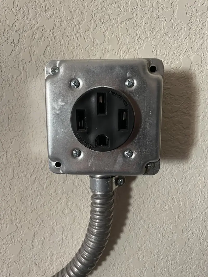 NEMA 14-50 outlet installed for Smart Home Electrical in Rising Sun-Lebanon